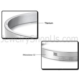 Braccialetti Di Coppia "Endless Love" In Tatanium Con Strass C870