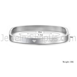 Braccialetti Di Coppia "Foreverlove" In Tatanium Square C865
