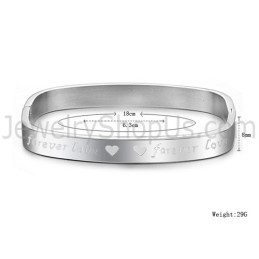 Braccialetti Di Coppia "Foreverlove" In Tatanium Square C865
