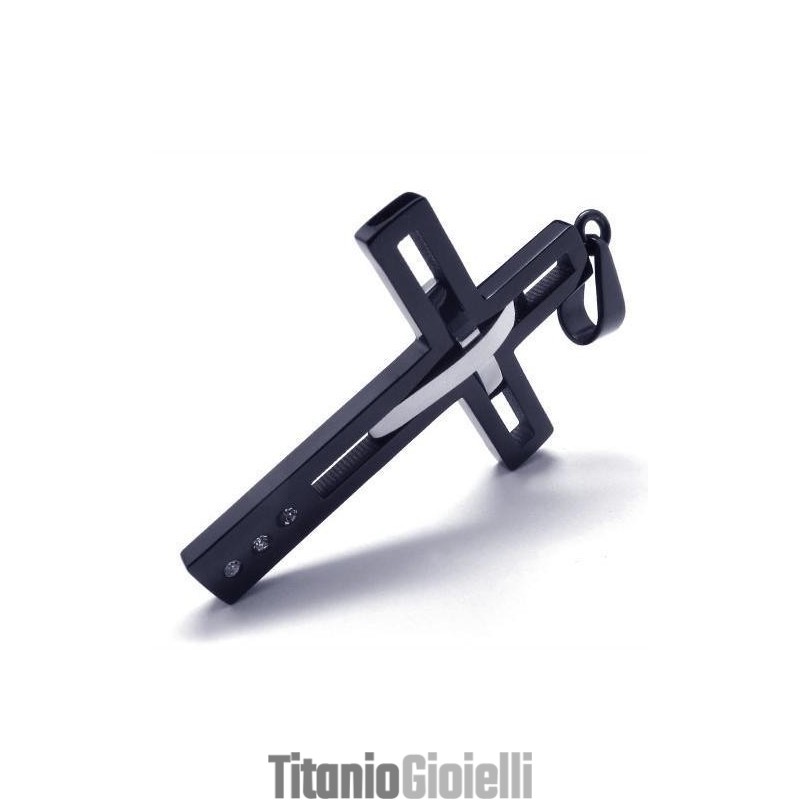 Ciondolo In Acciaio Cool Man Cross S - Catena E Scatola Incluse