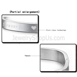 Braccialetti Di Coppia "Foreverlove" In Tatanium Square C865