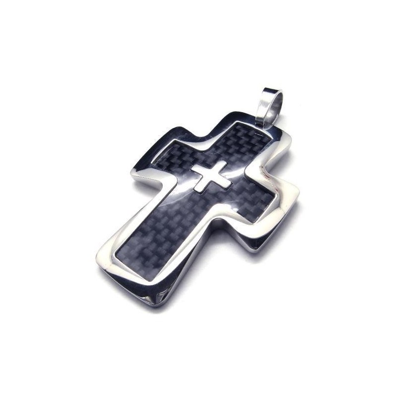 Ciondolo In Acciaio Cool Man Cross S - Catena E Scatola Incluse Ciondolo In Acciaio Cool Man Cross S - Catena E Scatola Incluse