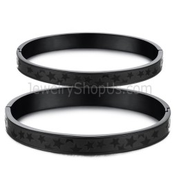 Braccialetti Di Coppia Tatanium Black Stars C863