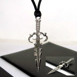 Collana Con Ciondolo A Forma Di Croce E Spada Da Uomo Freddo In Titanio Puro