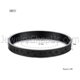 Braccialetti Di Coppia Tatanium Black Stars C863