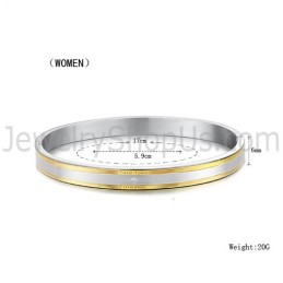 Braccialetti Di Coppia Tatanium Neri E Oro "True Love Forever" Con Strass C875