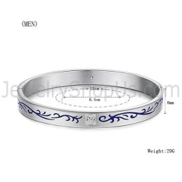 Braccialetti Di Coppia Tatanium Con Fiori Blu C858