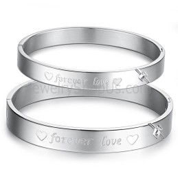 Braccialetti Di Coppia "Forever Love" Tatanium Sweetheart Con Strass C847
