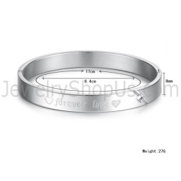 Braccialetti Di Coppia "Forever Love" Tatanium Sweetheart Con Strass C847