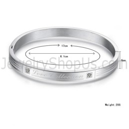 Braccialetti Di Coppia Tatanium "Love Collection" Con Strass C849