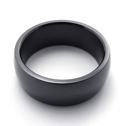 Anello In Titanio Nero Lucido