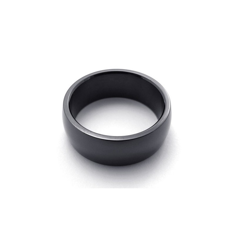 Anello In Titanio Nero Lucido Anello In Titanio Nero Lucido
