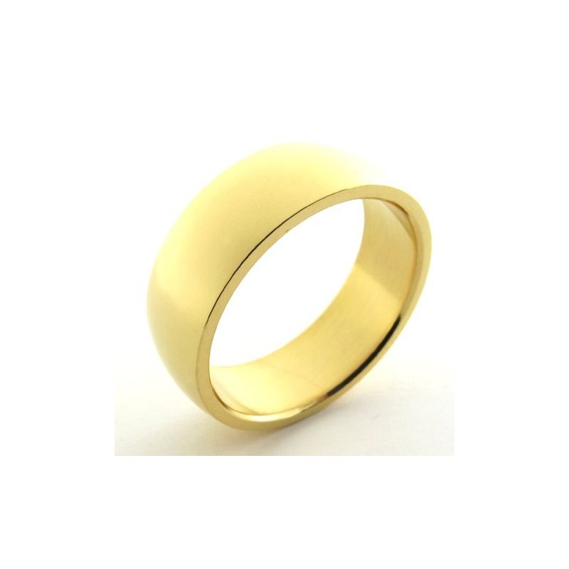 Anello In Titanio Lucido Oro Anello In Titanio Lucido Oro