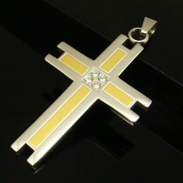 Ciondolo A Forma Di Croce In Titanio Puro, Regalo Per Uomo Alla Moda