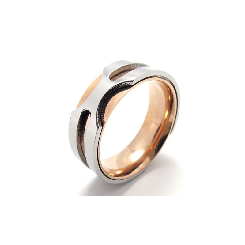 Anello In Titanio Oro Rosa Anello In Titanio Oro Rosa