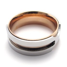 Anello In Titanio Oro Rosa