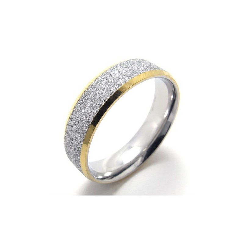 Anello In Titanio Con Perla E Accenti Dorati Anello In Titanio Con Perla E Accenti Dorati
