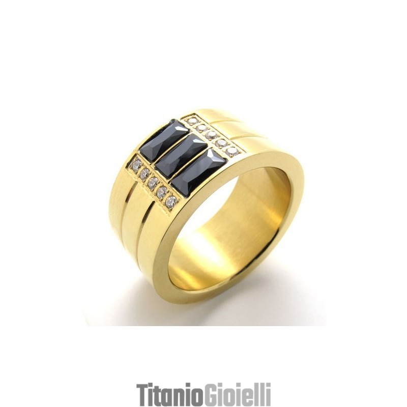 Anello In Titanio Oro
