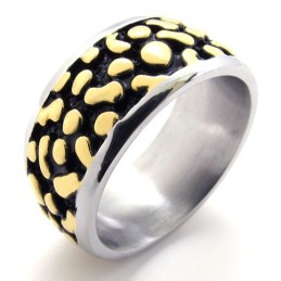 Anello Vintage In Titanio Dorato