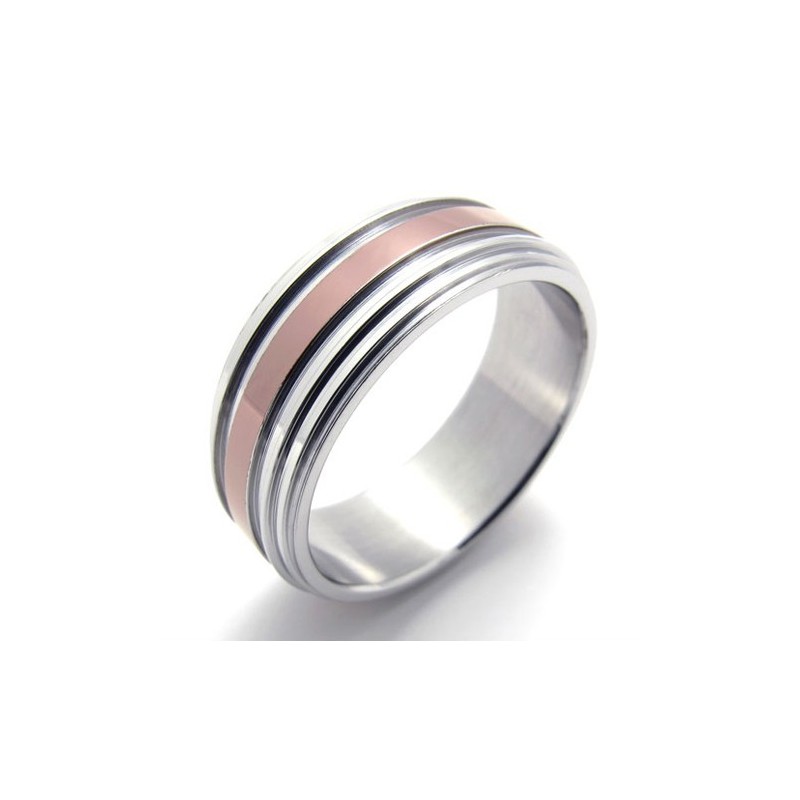 Anello In Titanio Oro Rosa Anello In Titanio Oro Rosa
