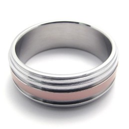 Anello In Titanio Oro Rosa