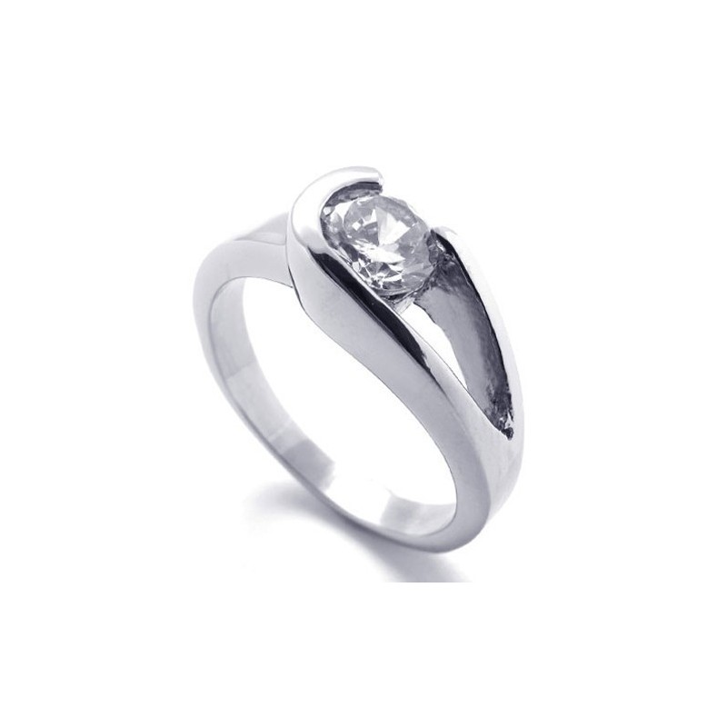 Anello In Titanio Con Diamanti Anello In Titanio Con Diamanti