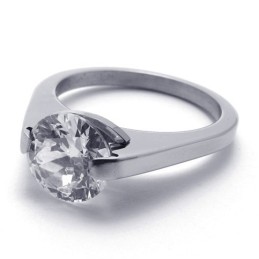 Anello In Titanio Con Diamanti