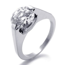 Anello In Titanio Con Diamanti
