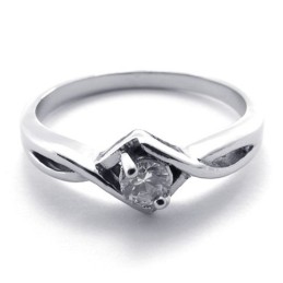 Anello In Titanio Con Diamanti Da Donna