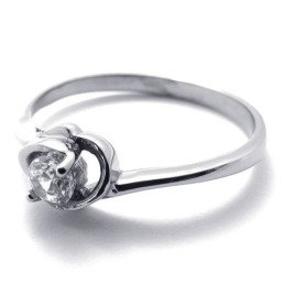 Anello In Titanio Con Diamanti Per Donna