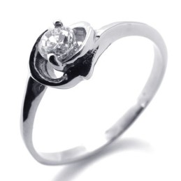 Anello In Titanio Con Diamanti Per Donna