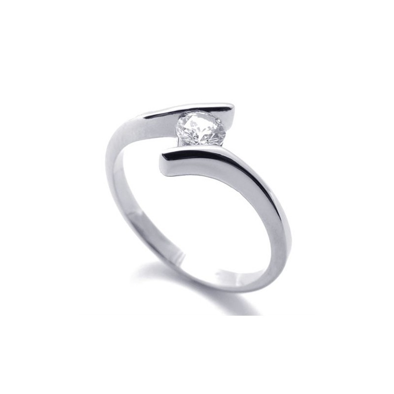Anello In Titanio Con Diamanti Per Donna Anello In Titanio Con Diamanti Per Donna
