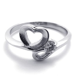 Anello Da Donna In Titanio Con Diamanti