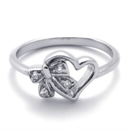 Anello In Titanio Con Diamanti Per Donna