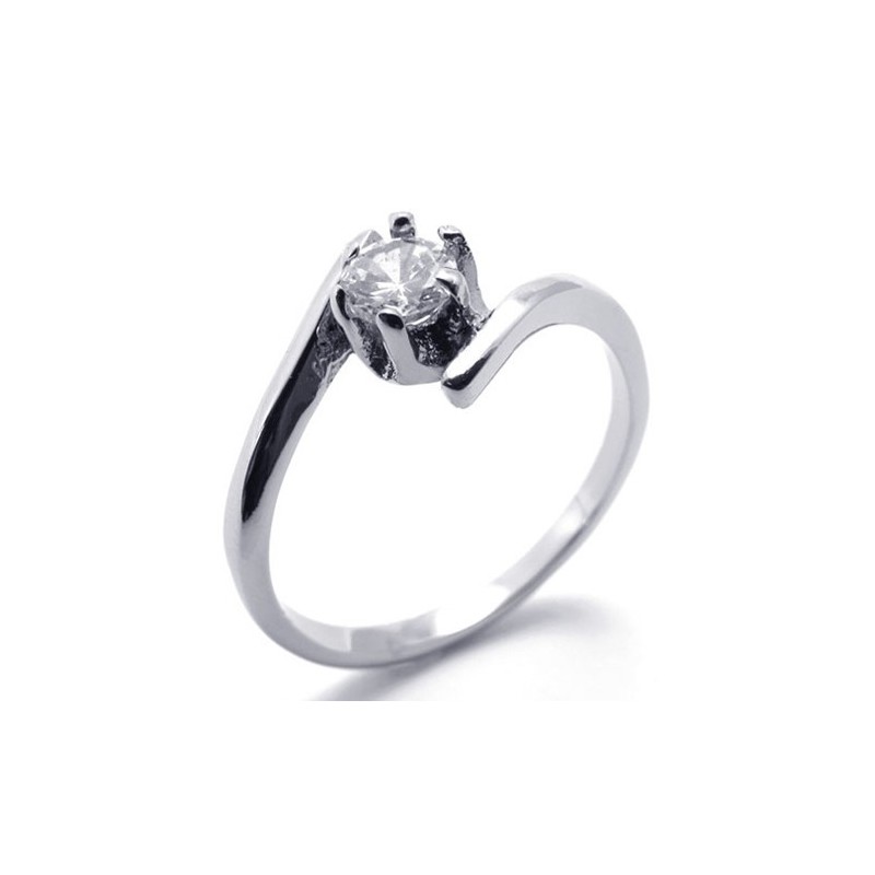 Anello In Titanio Con Diamanti Da Donna Anello In Titanio Con Diamanti Da Donna