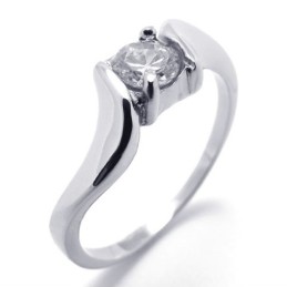 Anello Da Donna In Titanio Con Diamanti