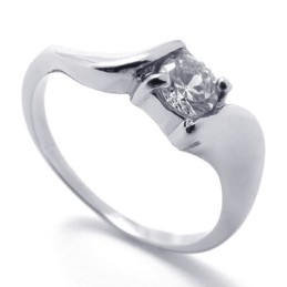 Anello Da Donna In Titanio Con Diamanti
