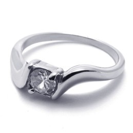 Anello Da Donna In Titanio Con Diamanti