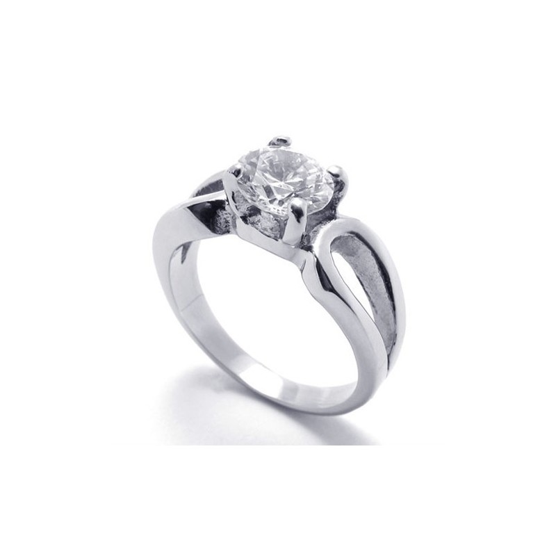 Anello In Titanio Con Diamanti Da Donna Anello In Titanio Con Diamanti Da Donna