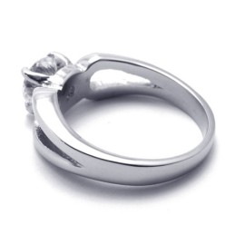 Anello In Titanio Con Diamanti Da Donna