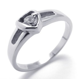 Anello In Titanio Con Diamanti Per Donna