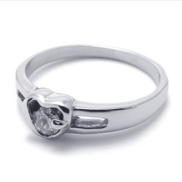 Anello In Titanio Con Diamanti Per Donna
