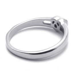 Anello In Titanio Con Diamanti Per Donna