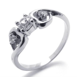 Anello In Titanio Con Diamanti Per Donna
