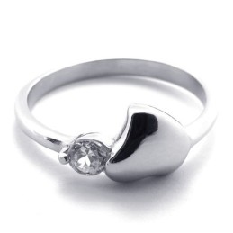 Anello In Titanio Con Diamanti Per Donna