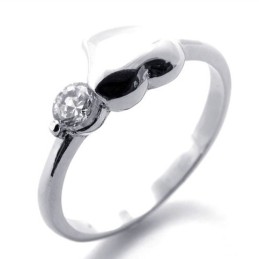Anello In Titanio Con Diamanti Per Donna