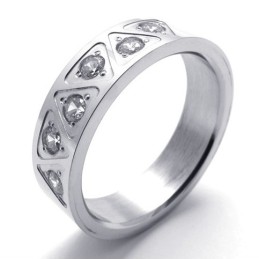 Anello In Titanio Con Diamanti