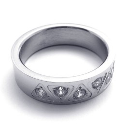 Anello In Titanio Con Diamanti