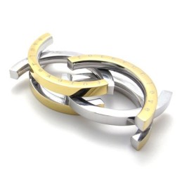 Anello In Titanio Oro Puzzle