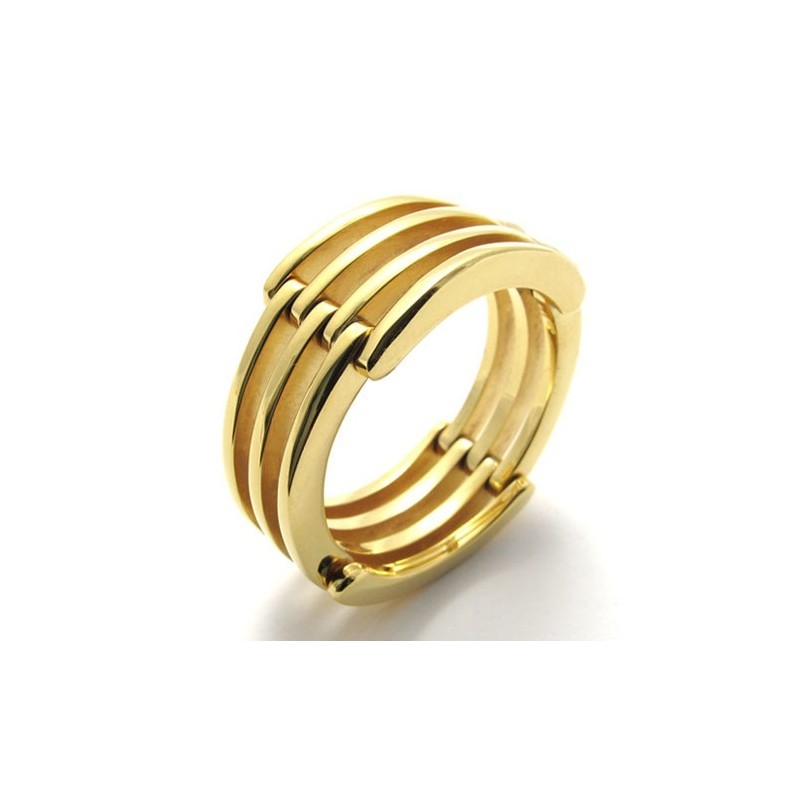 Anello In Titanio Con Puzzle In Oro Anello In Titanio Con Puzzle In Oro